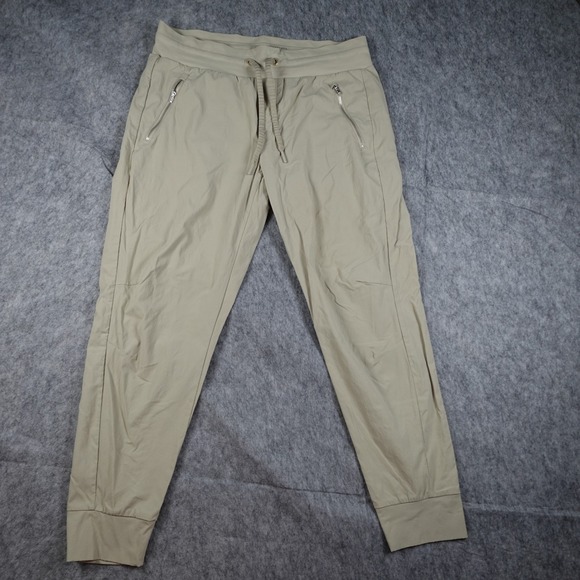 Athleta Pants - Athleta Jogger Womens 12 Tan Trekkie North Zipper Pocket Hiking Lightweight